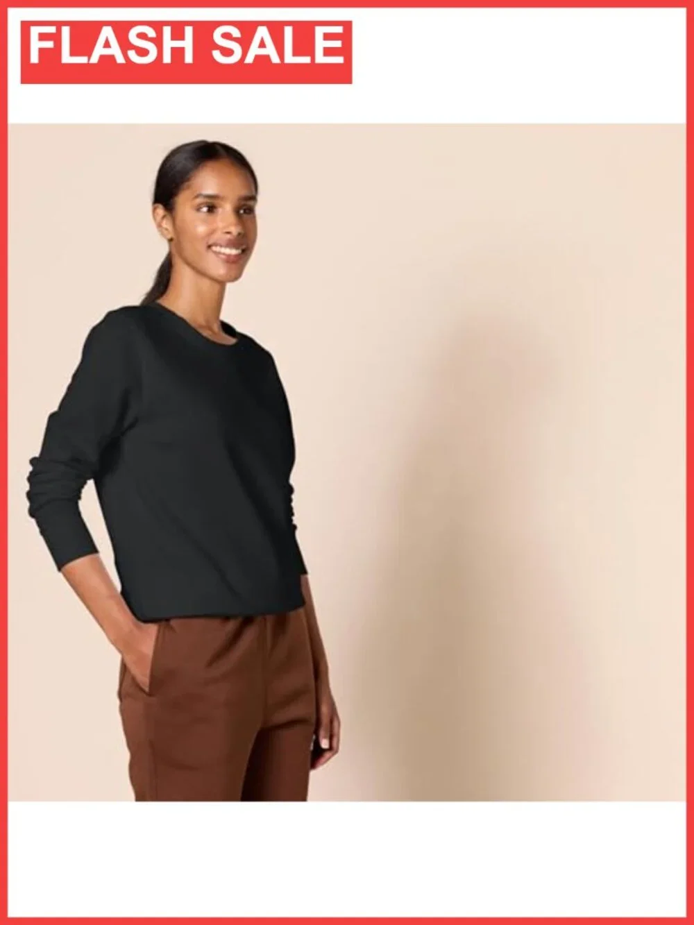 Fleece Crewneck Long Sleeve Pullover Sweatshirt Regular Fit